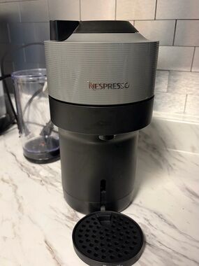 Nespresso Single-Serve Coffee Machine — Black and Light Gray